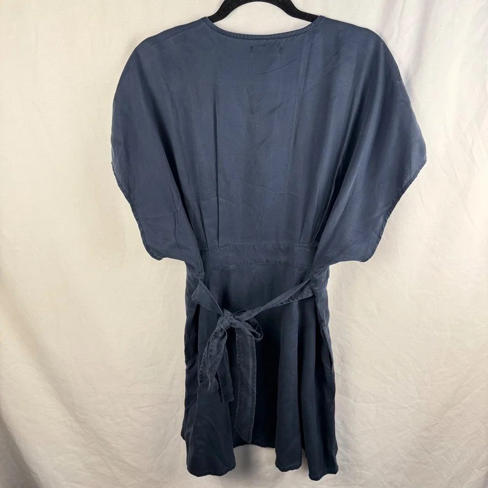 Quince Vintage Wash Button Front A-Line Mini Dress XL Pockets Casual Summer - Picture 9 of 10